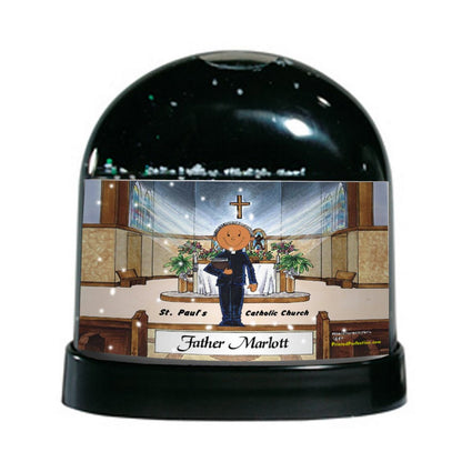 Priest, Male - Friendly Folks  Personalized Snow Globe