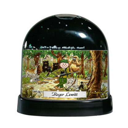 Hunter, Male - Friendly Folks Personalized Snow Globe