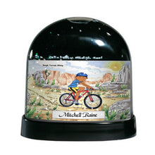 Mountain Bike, Bicyclist, Male - Friendly Folks Personalized Snow Globe