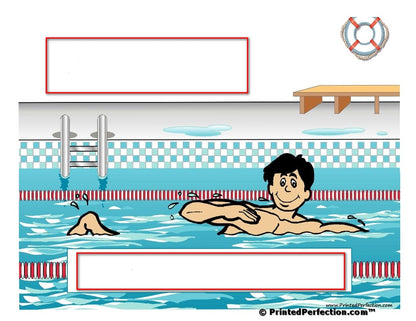 Swimmer, Male - NTT Personalized Snow Globe