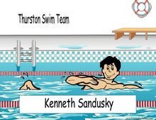 Swimmer, Male - NTT Personalized Snow Globe