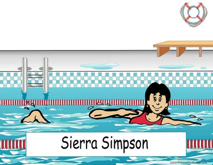 Swimmer, Female - NTT Personalized Snow Globe