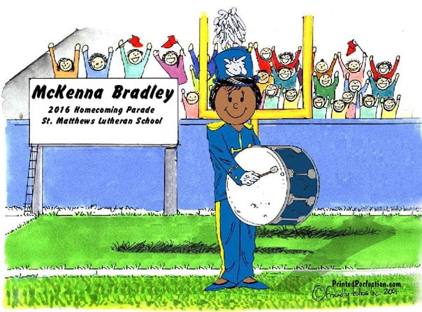 Bass Drum - Marching Band, Female - Friendly Folks image 1