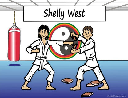 Karate, Martial Arts:  Male & Female - NTT Personalized Snow Globe