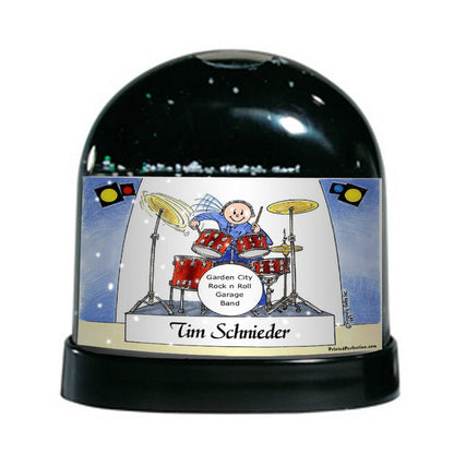 Drummer, Male - Friendly Folks Personalized Snow Globe