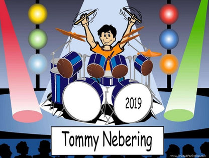 Drummer, Male - NTT Personalized Snow Globe