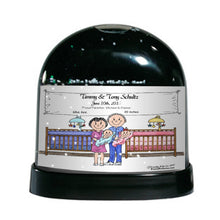 New Baby, Twin Boy & Girl - Friendly Folks Personalized Snow Globe