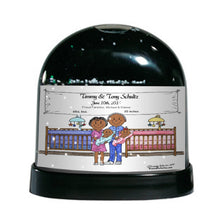 New Baby, Twin Boy & Girl - Friendly Folks Personalized Snow Globe