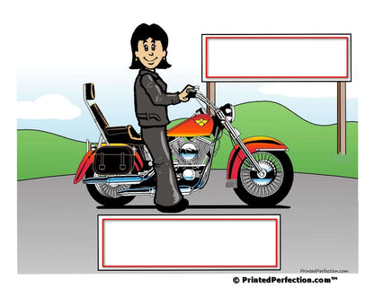 Motorcycle Lover, Female - NTT Personalized Snow Globe