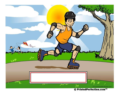 Rollerblading, Male - NTT Personalized Snow Globe