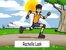 Rollerblading, Female - NTT Personalized Snow Globe