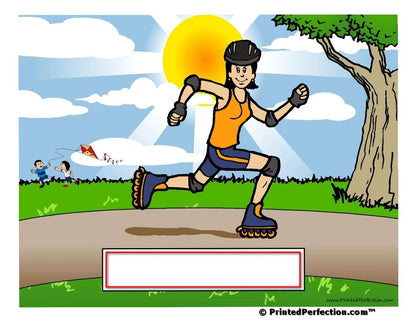 Rollerblading, Female - NTT Personalized Snow Globe