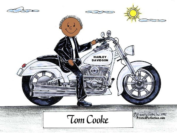Motorcycle Lover - White Bike, Male - Friendly Folks image 1