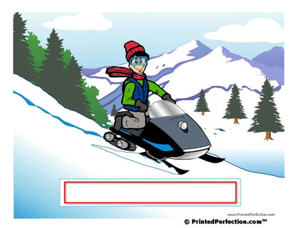 Snowmobile Rider, Male - NTT Personalized Snow Globe