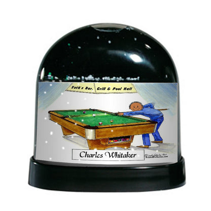 Pool Player, Billiards, Male - Friendly Folks  Personalized Snow Globe