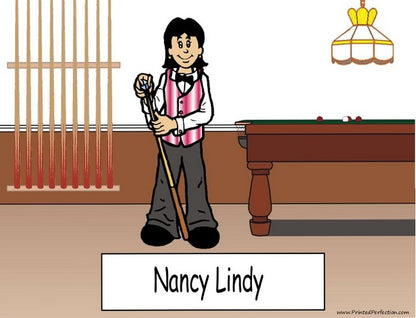 Pool Player, Billiards, Female - NTT Personalized Snow Globe