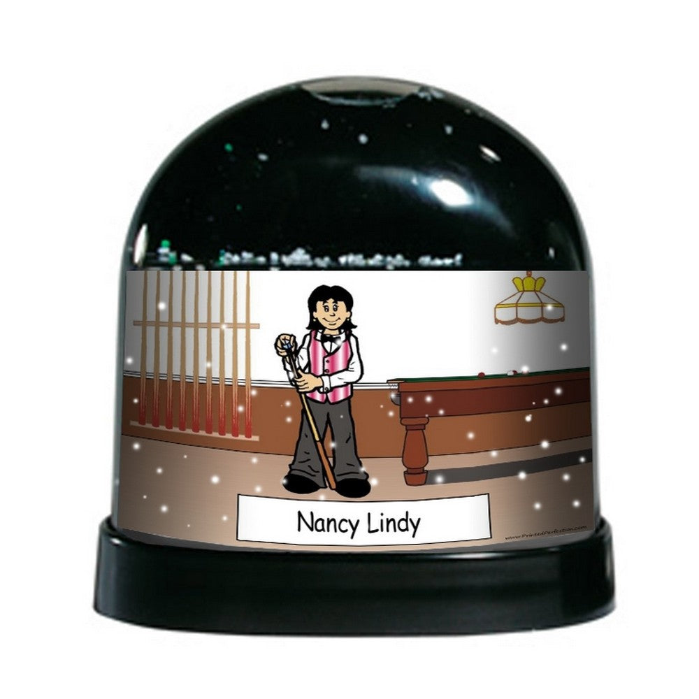 pool-player-billiards-female-ntt-personalized-snow-globe