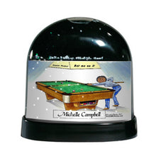 Pool Player, Billiards, Female - Friendly Folks Personalized Snow Globe