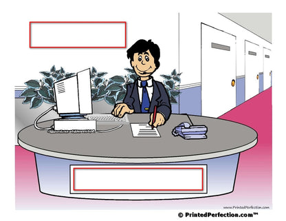 Receptionist, Administrative Assistant, Male - NTT Personalized Snow Globe