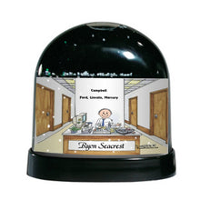 Receptionist, Administrative Assistant, Male - Friendly Folks Personalized Snow Globe