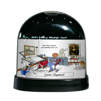 Artist, Male - Friendly Folks Personalized Snow Globe