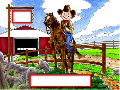 Horse Lover, Cowboy Male - Friendly Folks Personalized Snow Globe