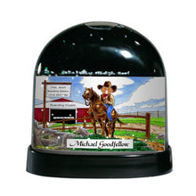 Horse Lover, Cowboy Male - Friendly Folks Personalized Snow Globe