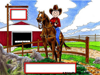 Horse Lover, Cowgirl - Horse Lover, Female - Friendly Folks Personalized Snow Globe