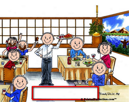 Waiter - Friendly Folks Personalized Snow Globe