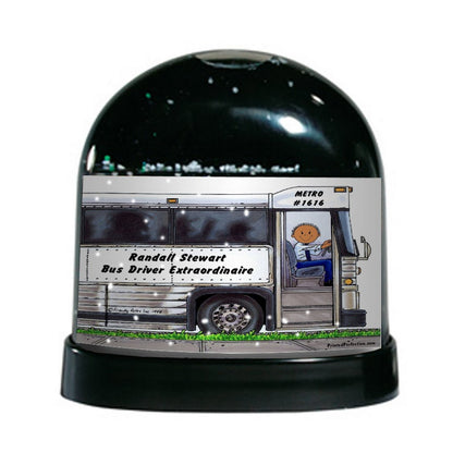 Bus Driver, Male - Friendly Folks - Snow Globe