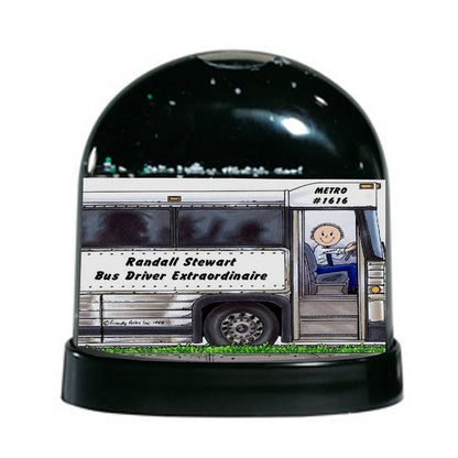 Bus Driver, Male - Friendly Folks - Snow Globe
