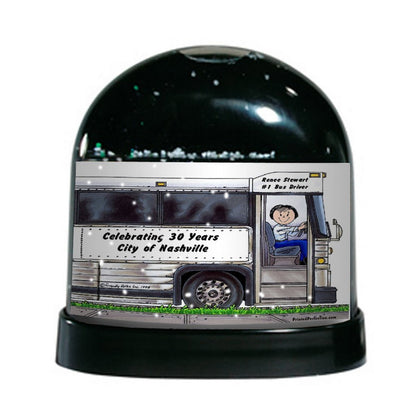 Bus Driver, Female - Friendly Folks - Snow Globe