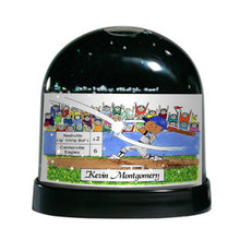 Baseball Player - Thin Stripes, Male - Friendly Folks Personalized Snow Globe