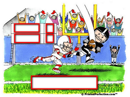 Football Player - Add your own score, Male - Friendly Folks Personalized Snow Globe