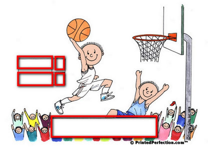 Basketball Player (white uniform), Male - Friendly Folks Personalized Snow Globe