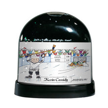 Hockey Player (white uniform), Male - Friendly Folks Personalized Snow Globe