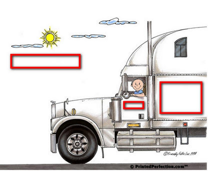 Truck Driver, 18 Wheeler, Semi Truck, Male - Friendly Folks Personalized Snow Globe
