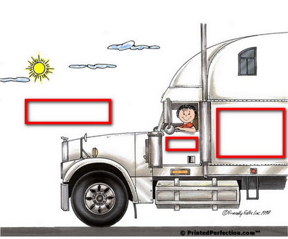 Truck Driver, 18 Wheeler, Semi Truck, Female - Friendly Folks Personalized Snow Globe
