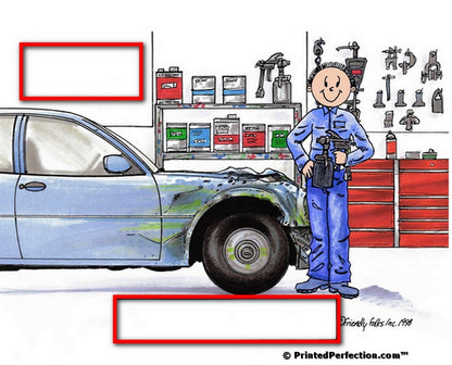 Auto Body Repair, Male - Friendly Folks Personalized Snow Globe