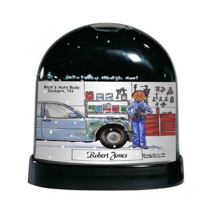 Auto Body Repair, Male - Friendly Folks Personalized Snow Globe