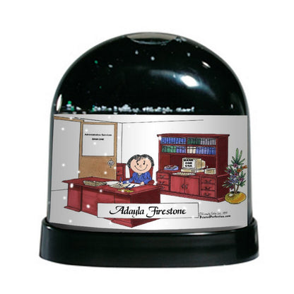 Office, Executive, Female - Friendly Folks Personalized Snow Globe