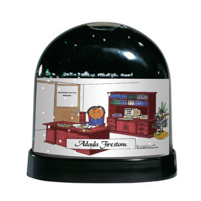 Office, Executive, Female - Friendly Folks Personalized Snow Globe