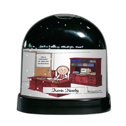 Office, Executive, Male - Friendly Folks Personalized Snow Globe