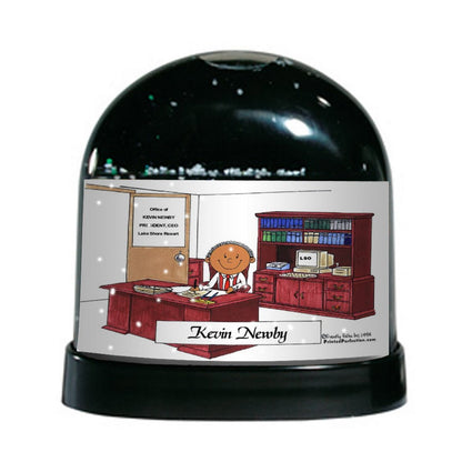 Office, Executive, Male - Friendly Folks Personalized Snow Globe