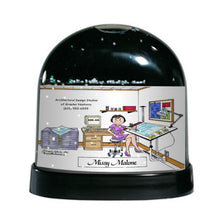 Architect, Engineer, Female - Friendly Folks Personalized Snow Globe