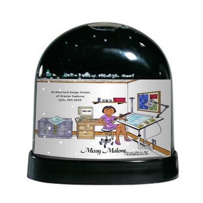 Architect, Engineer, Female - Friendly Folks Personalized Snow Globe