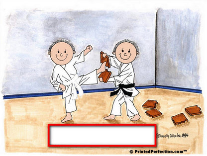 Karate, Martial Arts 2:  Male & Male - Friendly Folks Personalized Snow Globe