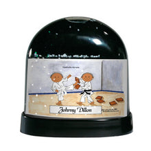 Karate, Martial Arts 2:  Male & Male - Friendly Folks Personalized Snow Globe