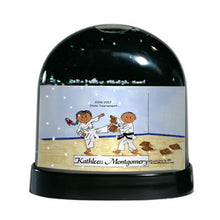 Karate, Martial Arts 2:  Male & Female - Friendly Folks Personalized Snow Globe