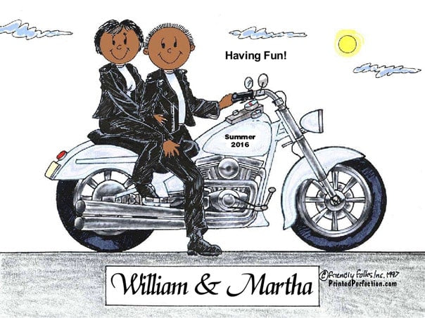 Motorcycle Lover - White Bike, Couple - Friendly Folks image 1